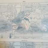 Old map of the seas from 1928