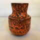 Vase orange écume de mer fat lava