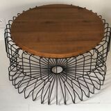 Table basse métal et bois