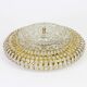 Hillebrand wall sconce in brass, glass, and Lucite beads, Germany, 1960s.