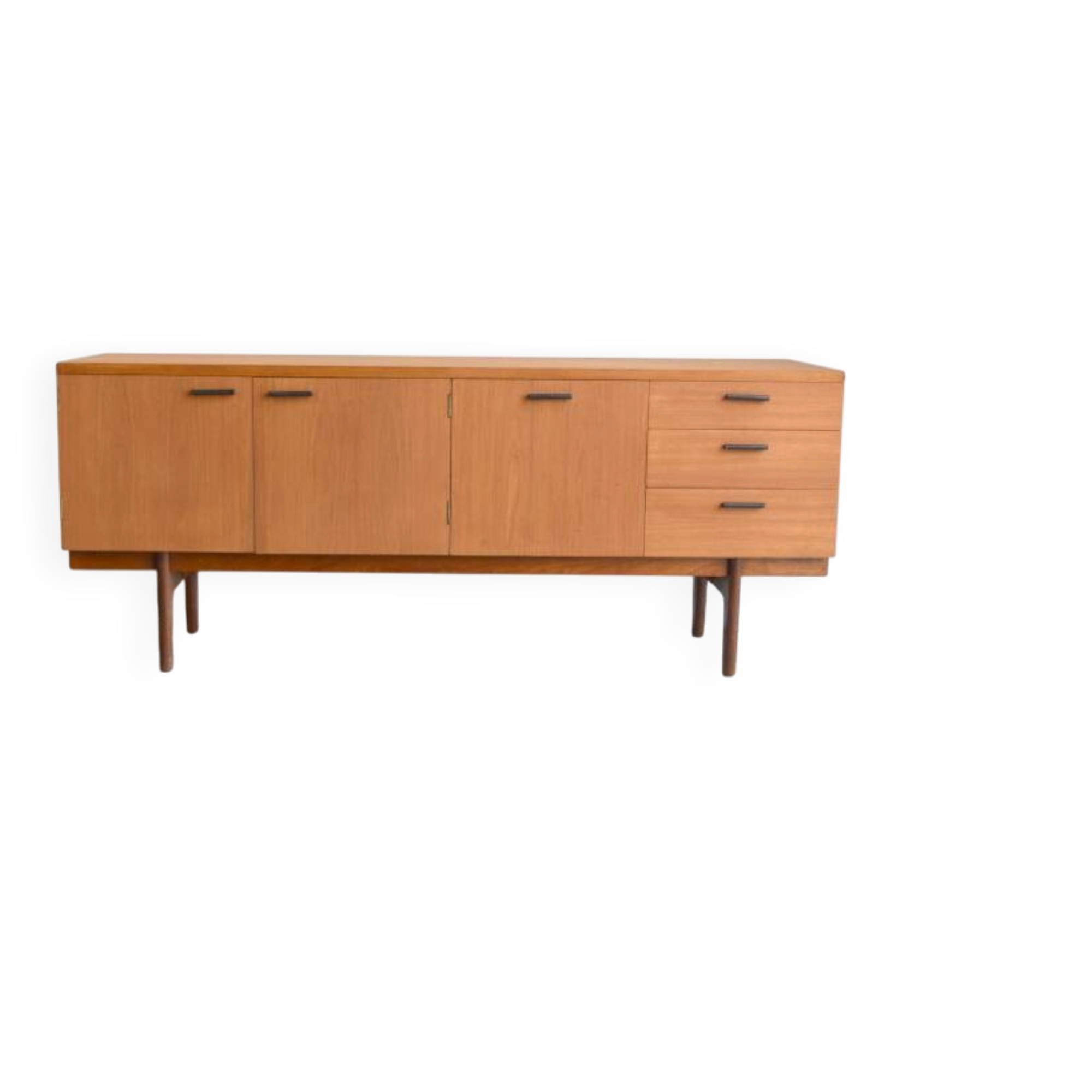 Enfilade by Uniflex in teak & leather 183 cm