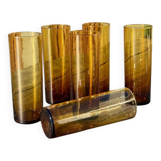 6 Verres ambrés