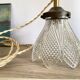 Hanging lamp, 2 m fabric cable, porcelain ceiling rose