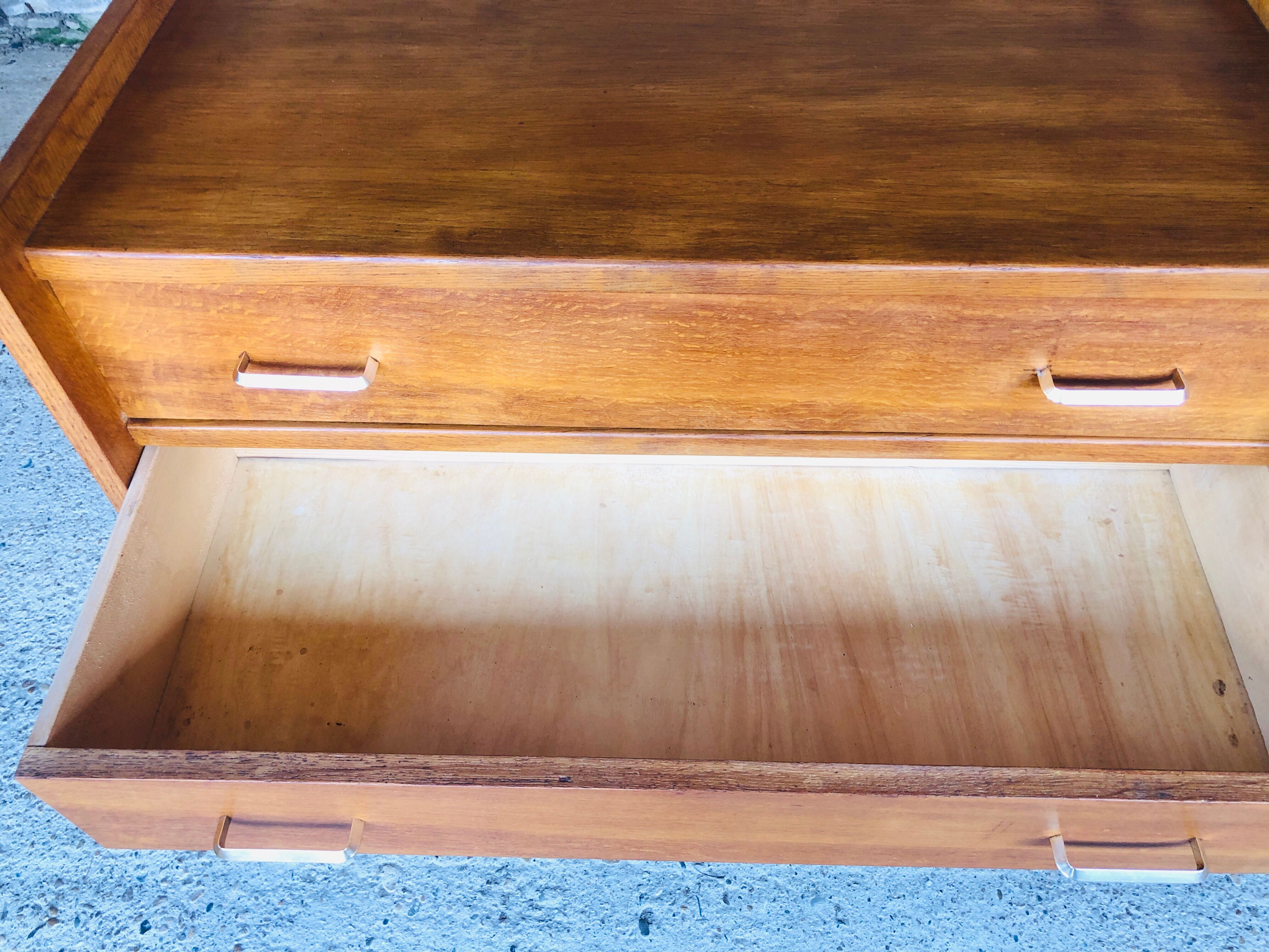 Oak chest of drawers, Scandinavian style, circa 60