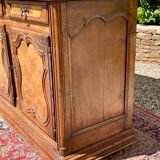 18th century - Bressan sideboard with elm burl clock