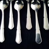 10 Silver-plated teaspoons, Regency Style