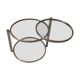 Round coffee table in glass and chrome 2 removable trays