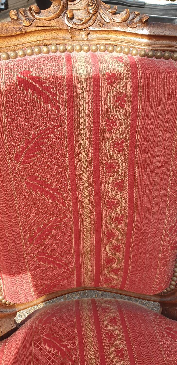 Pair of Louis XV style Cabriolet armchairs