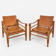 Fauteuils Safari cognac par Kaare Klint