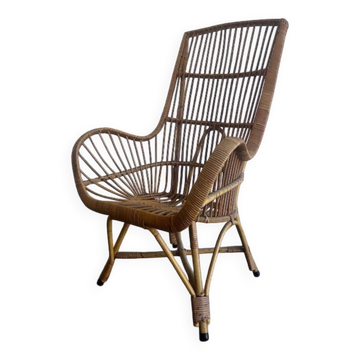 Vintage wicker chair/single seat/armchair