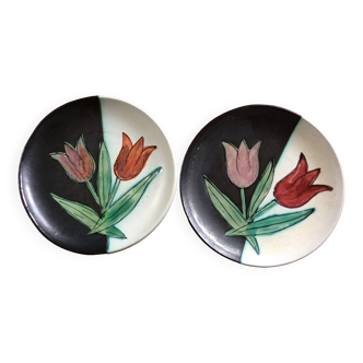 Paire assiettes cerenne vallauris