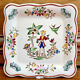 9 old square plates for cake, dessert, and aperitif from Longwy Moustier.