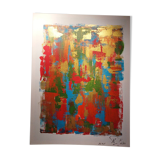 Abstract painting by decorator Erik Huet Alvarez