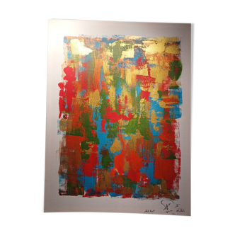 Abstract painting by decorator Erik Huet Alvarez