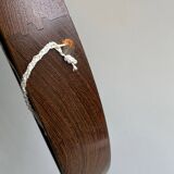 Mid Century solid wenge wooden wall mirror