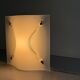 Simple wall light in opal glass with a square design, 1970s, Italy.