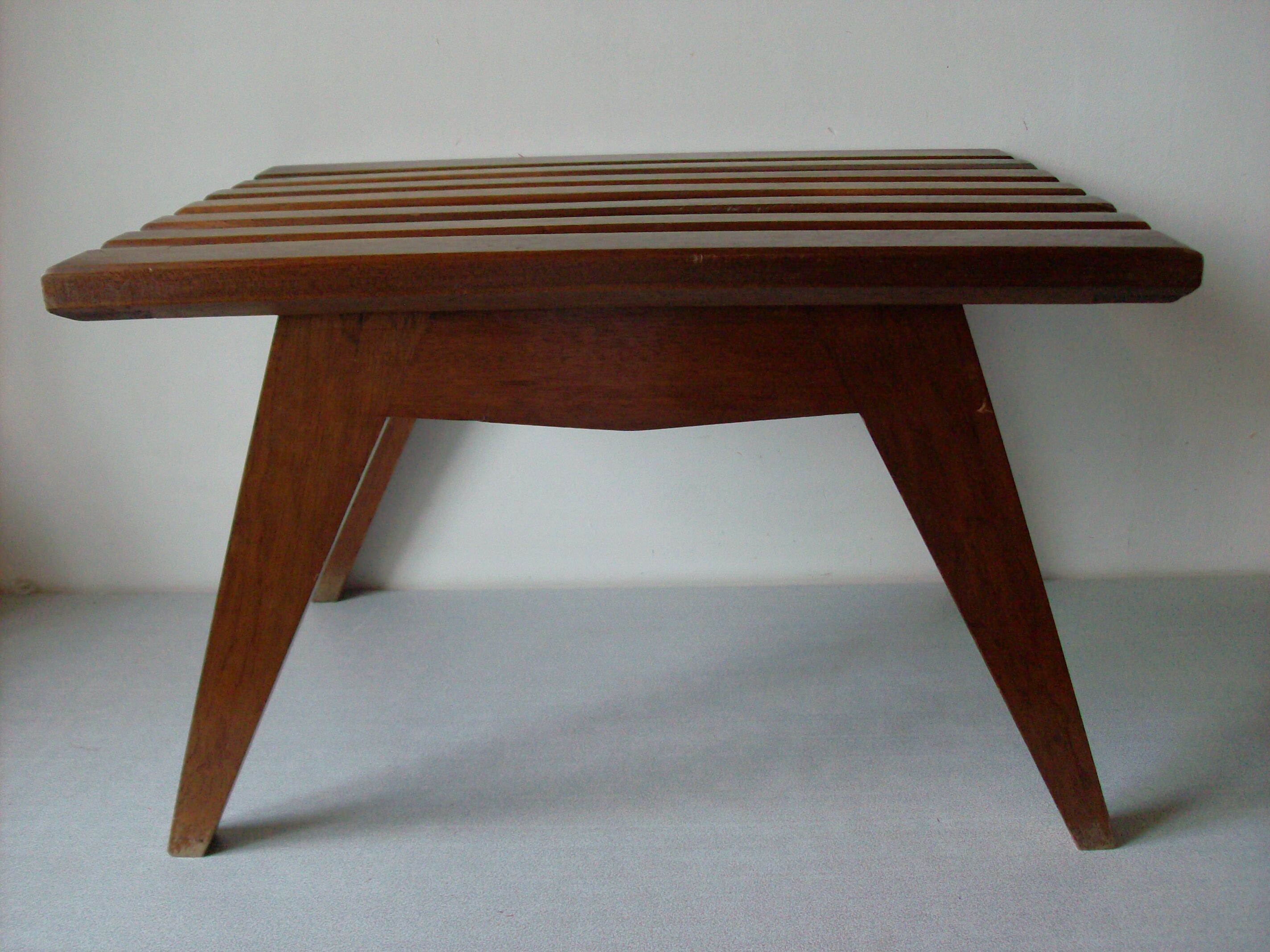 Old Swedish table Scandinavian sofa end wooden compass foot 1960s