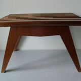 Old Swedish table Scandinavian sofa end wooden compass foot 1960s
