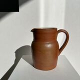 Handmade stoneware pitcher below H: 20cm
