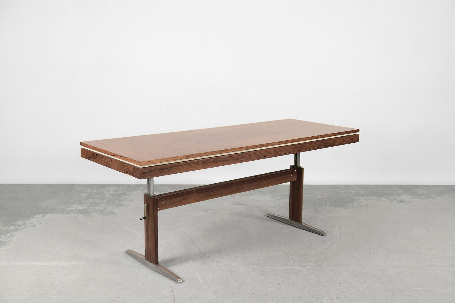 German rosewood adjustable table from e.m.ü, 1960s