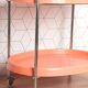 Desserte table roulante orange