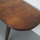 Large Oval Dutch Rustic Farmhouse Teak Dining Table