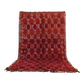 Tapis marocain vintage rouge 203 x 342 cm - Tapis berbère - Tapis en laine fait main rare