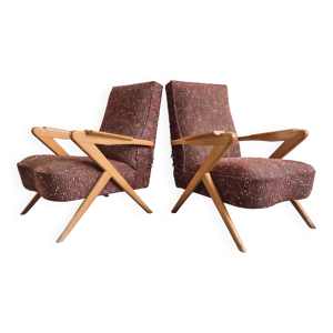 Paire de fauteuils vintage