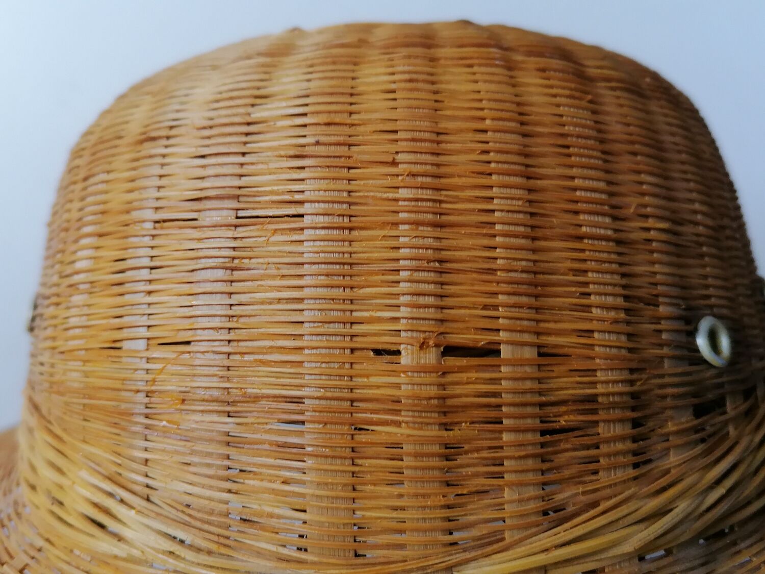 Braided wicker hat