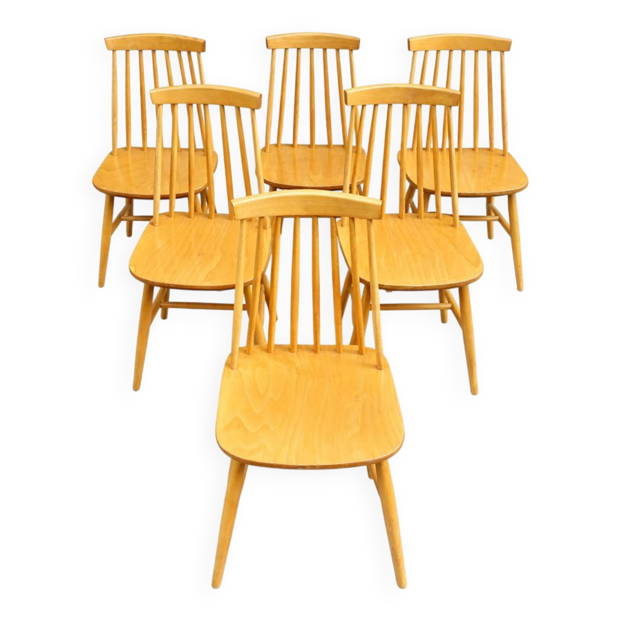 6 vintage dining chairs Model FANETT