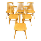 6 chaises de salle à manger vintage Modèle FANETT