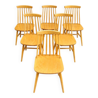 6 vintage dining chairs Model FANETT