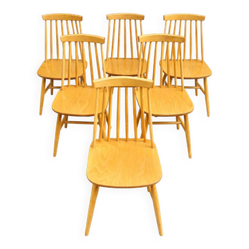 6 vintage dining chairs Model FANETT