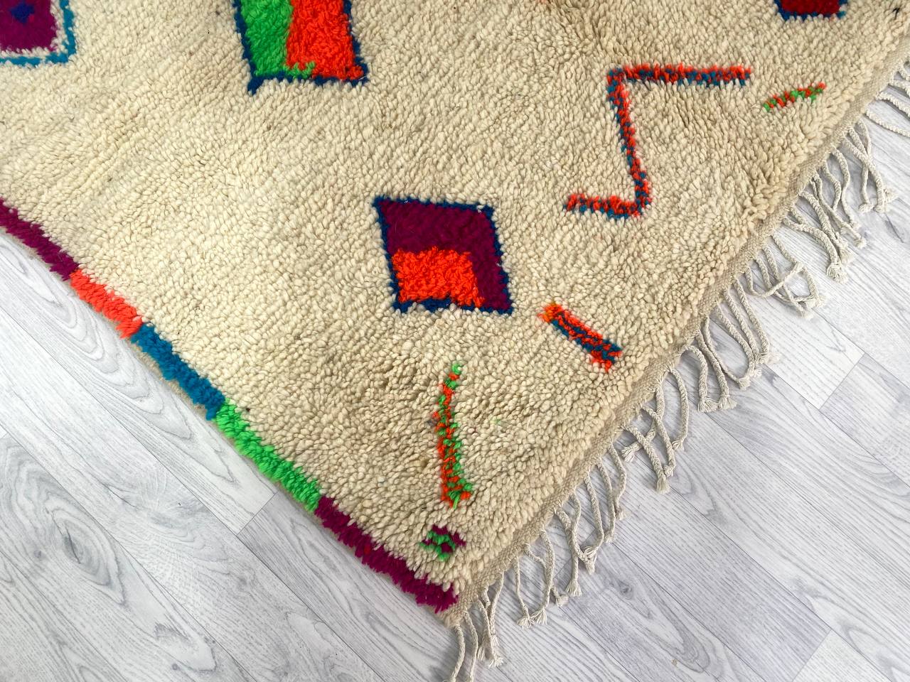 Handmade Moroccan Berber carpet 250 x 148 CM