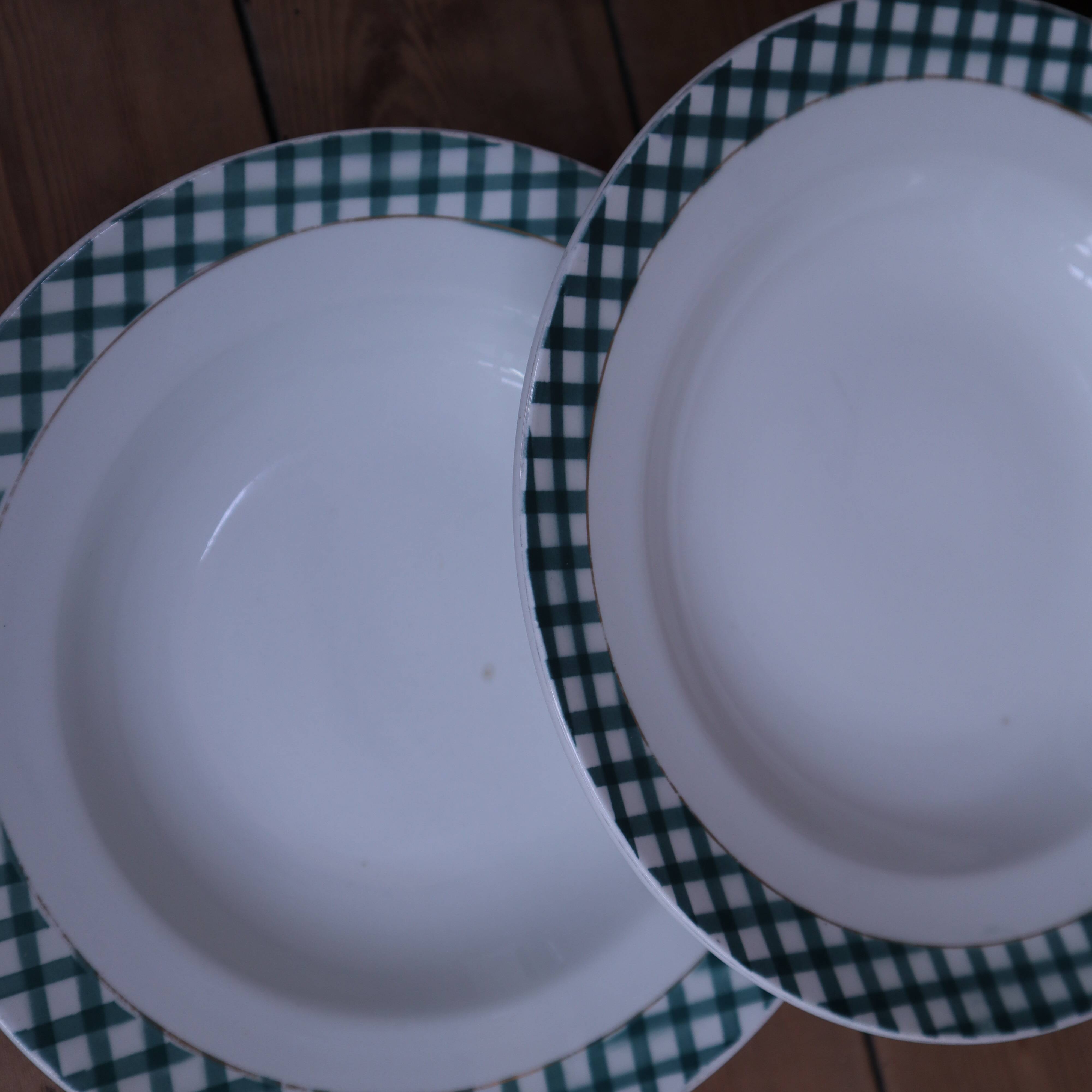 4 assiettes creuses Sarreguemines et Digoin Ecossais