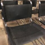 Set of 7 S33 Mart Stam Chairs Circa 1980