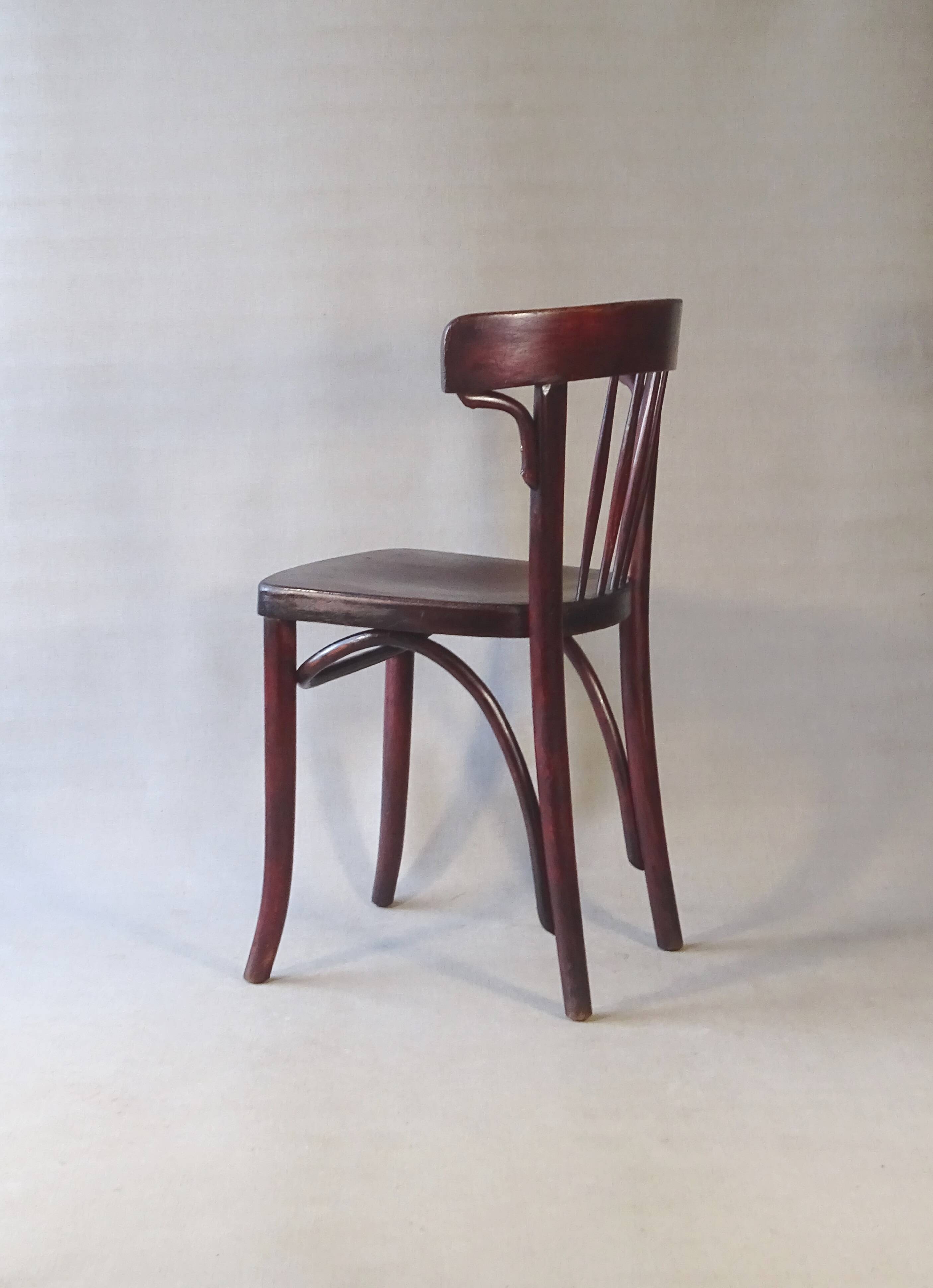 Two Art Deco Thonet bistro chairs, Model A 429.