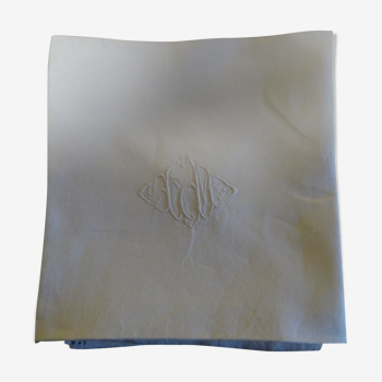 Set of 4 monogrammed linen towels LM