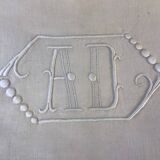 Art Deco canvas sheet , marked AD