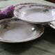 Soup plates x4, Onnaing, Guirlande model, 19th century