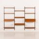 Kai Kristiansen teak wall unit with a desk and a lamp, FM Mobler, 1960s