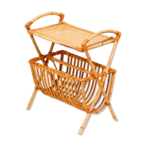 Rattan and caning magazine rack