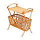 Rattan and caning magazine rack