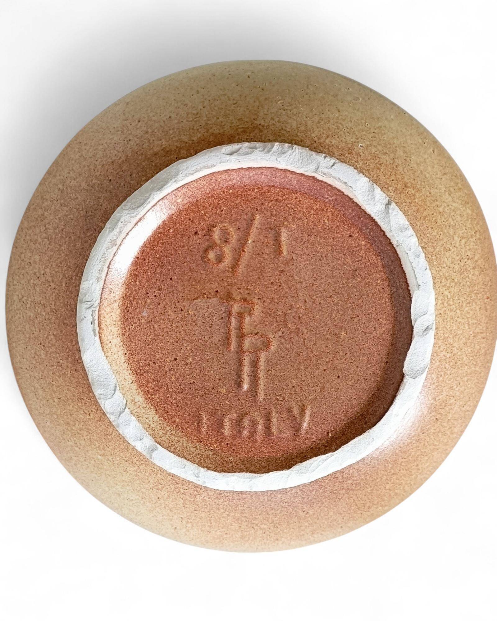 Mid-Century Ceramic Jug Vase by Roberto Rigon for Bertoncello, Signed, 1960s