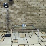 Chrome and glass coffee table, 1970