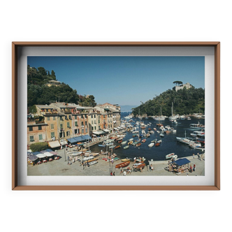 Port de Portofino, 1977" de Slim Aarons | Impression C professionnelle (impression Lambda)