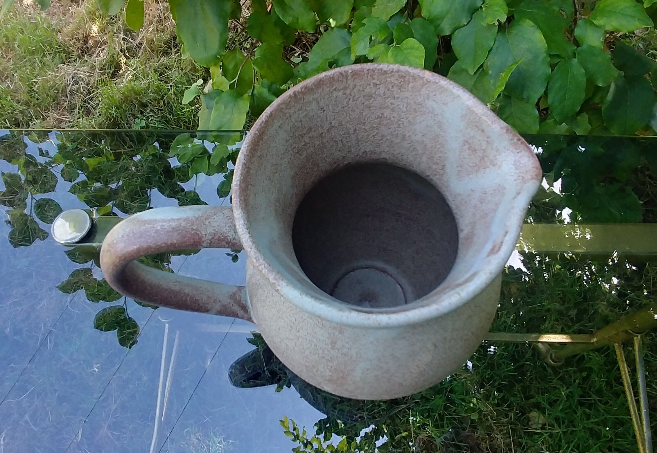 Vintage ceramic water decanter stamped Vallauris