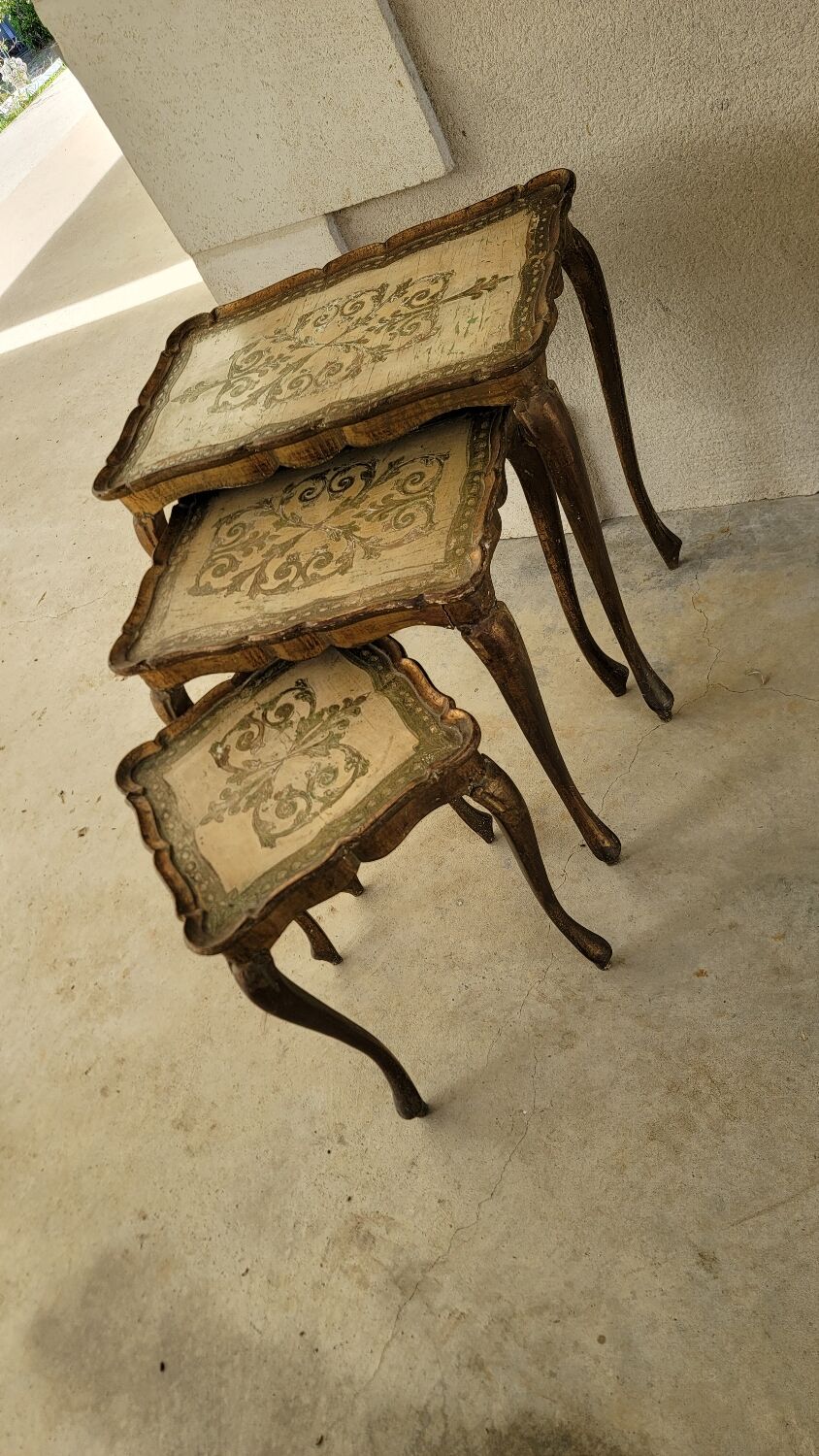 Vintage Venetian nesting table