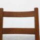Set of 6 rustic oak ladder-back chairs with rush seats, France, 20th centur