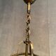 Brass vestibule lantern chandelier and glass cylinder